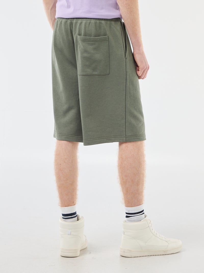 Short con patch in cotone tinta unita Verde - Kiabi