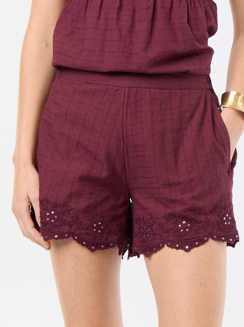Short con ricami e paillettes a specchio - Kiabi Short con ricami e paillettes a specchio - Kiabi