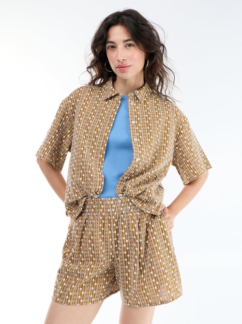 Short con ricami in vita elasticizzata - Kiabi
