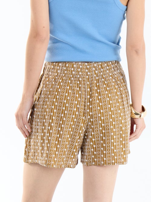 Short con ricami in vita elasticizzata - Kiabi