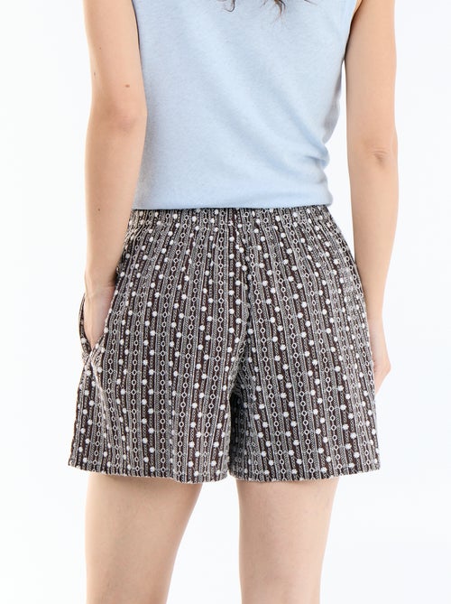 Short con ricami in vita elasticizzata - Kiabi