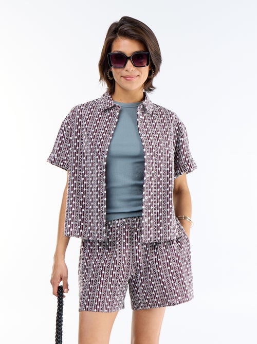 Short con ricami in vita elasticizzata - Kiabi