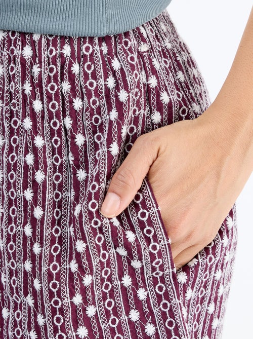 Short con ricami in vita elasticizzata - Kiabi