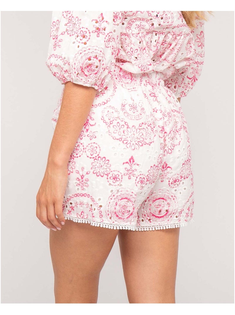 Short con ricamo XARIAH Rosa - Kiabi