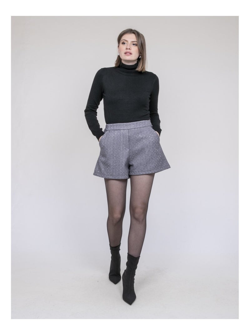 Short con strass XAYAH Grigio - Kiabi