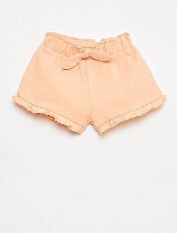 Short con volant e fiocco in vita