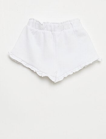 Short con volant e fiocco in vita