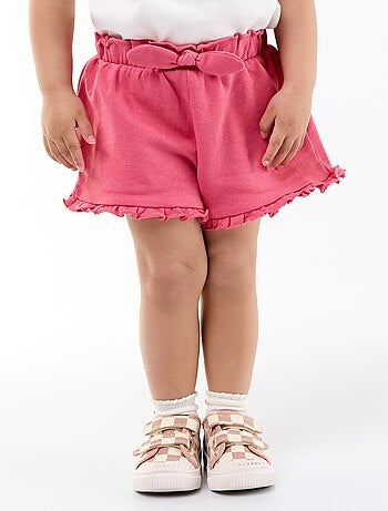 Short con volant e fiocco in vita