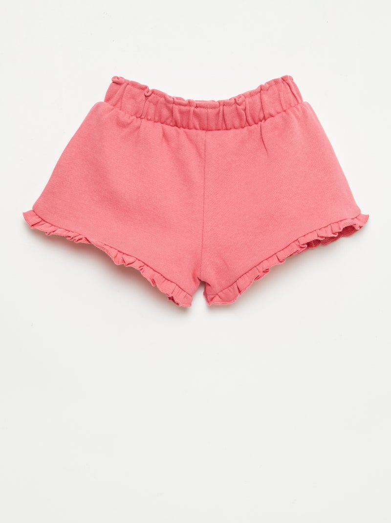 Short con volant e fiocco in vita Fucsia - Kiabi