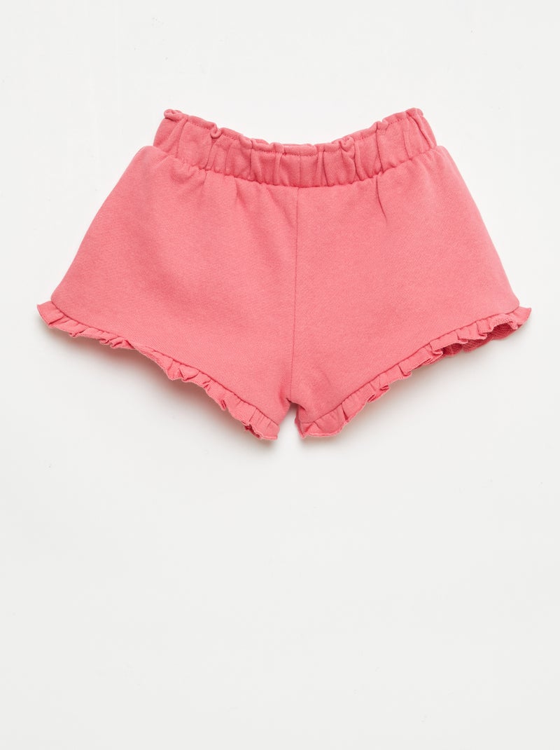 Short con volant e fiocco in vita Fucsia - Kiabi