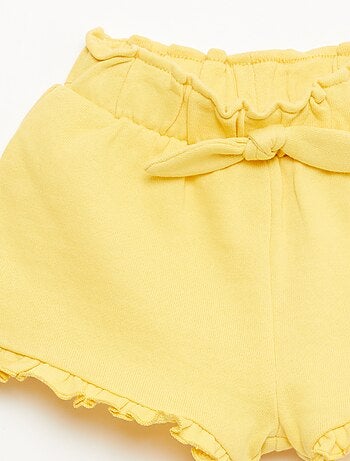 Short con volant e fiocco in vita