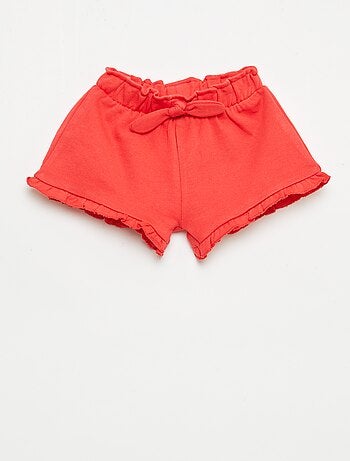 Short con volant e fiocco in vita