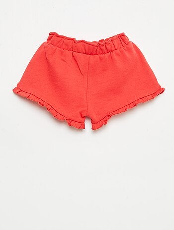 Short con volant e fiocco in vita