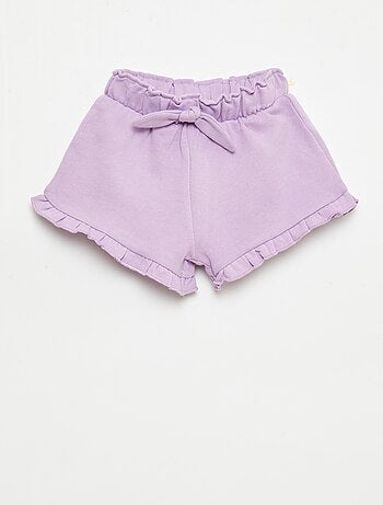 Short con volant e fiocco in vita