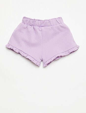 Short con volant e fiocco in vita