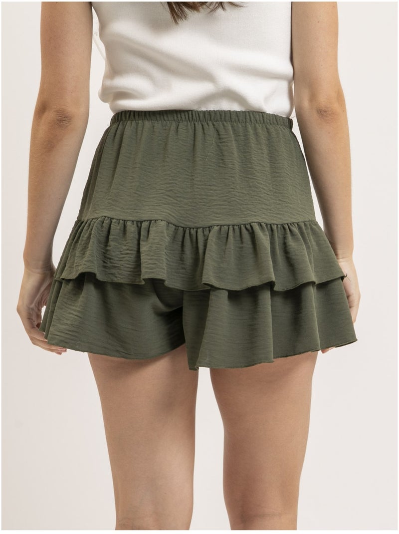 Short con volant effetto gonna XEPINE Cachi - Kiabi