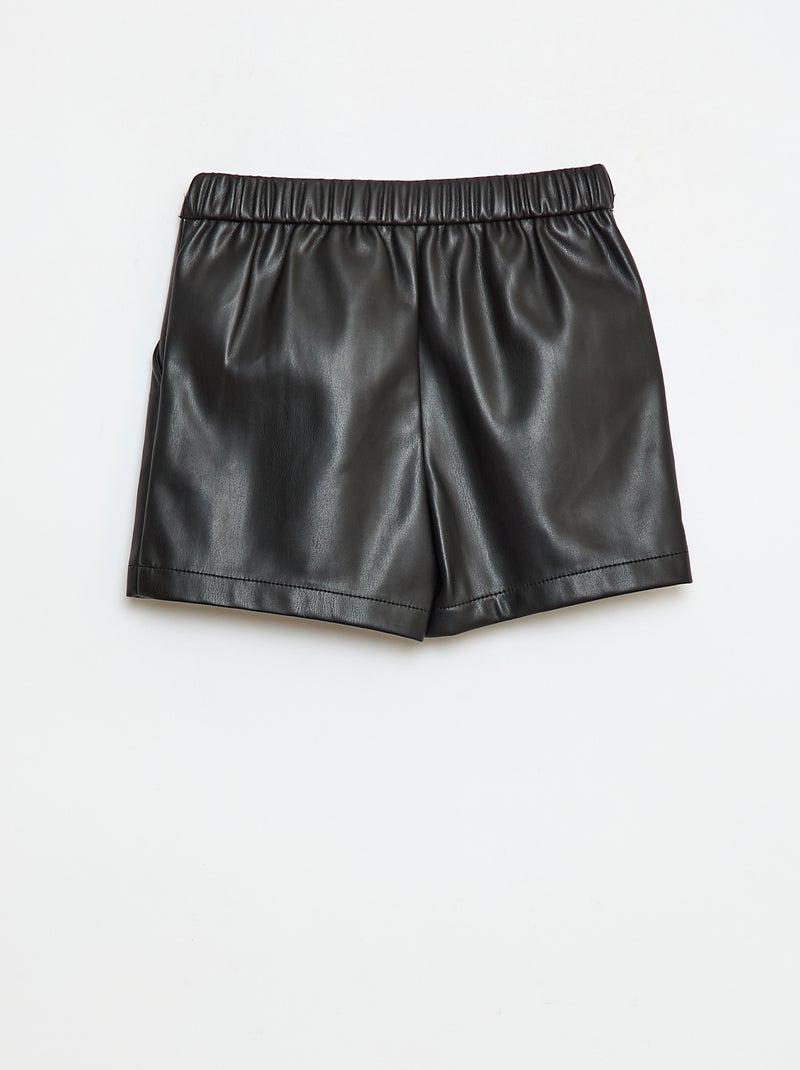 Short corti in ecopelle Nero - Kiabi