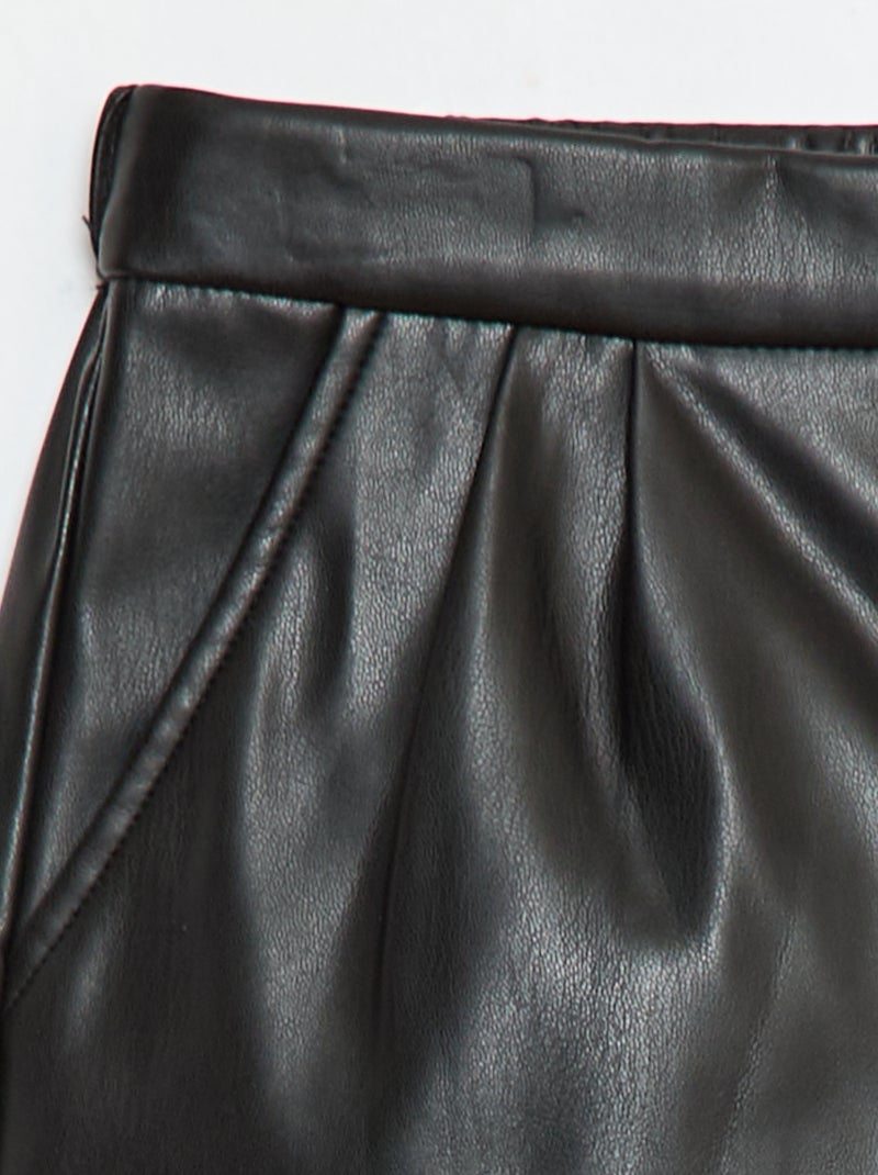 Short corti in ecopelle Nero - Kiabi