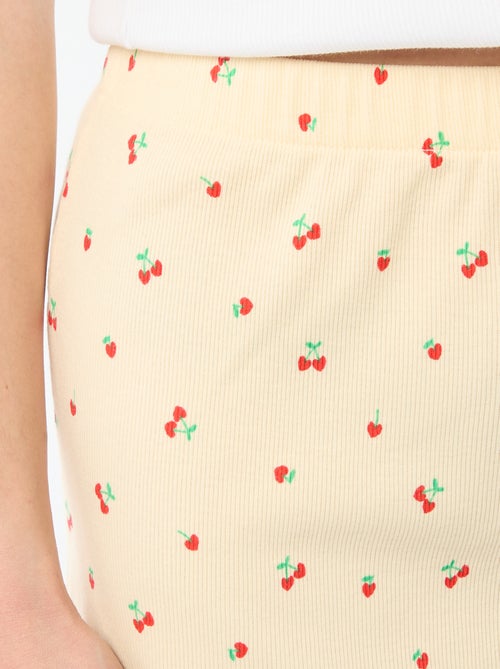 Short corto da pigiama in cotone con stampa all-over "ciliegie" - Kiabi