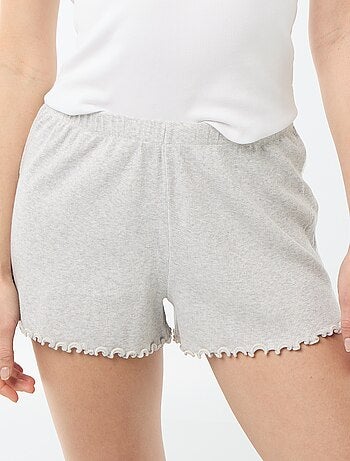 Pantaloncini corti da pigiama 'fiori' all-over in cotone