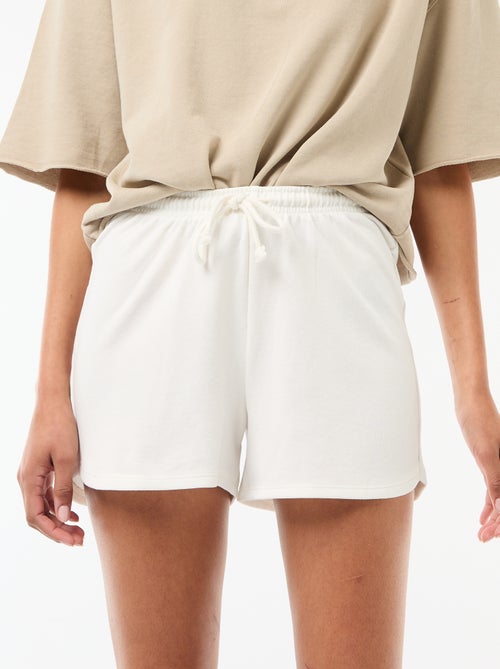 Short corto in cotone tinta unita con coulisse - Kiabi