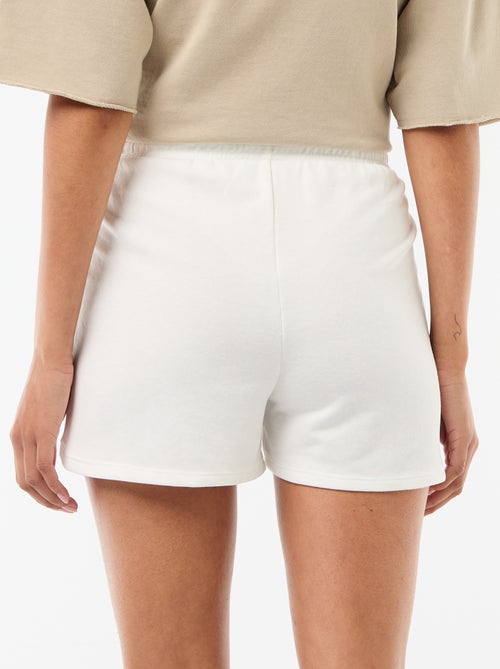 Short corto in cotone tinta unita con coulisse - Kiabi