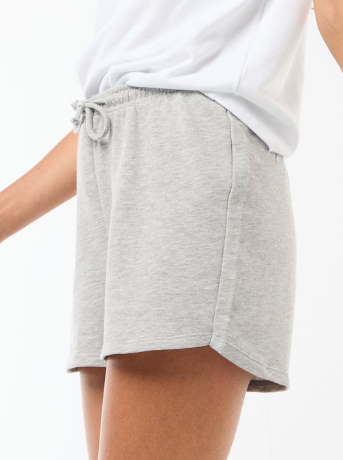 Short corto in cotone tinta unita con coulisse - Kiabi