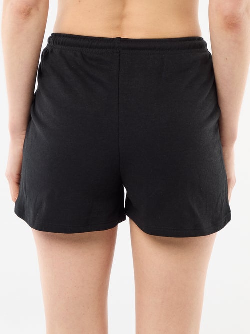 Short corto in cotone tinta unita con coulisse - Kiabi