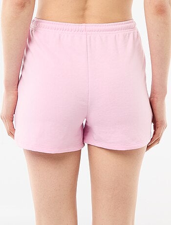 Short corto in cotone tinta unita con coulisse
