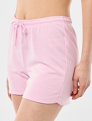 Short corto in cotone tinta unita con coulisse