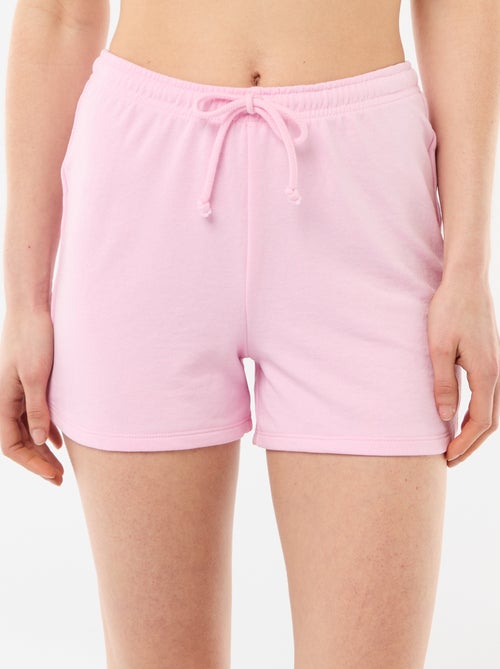 Short corto in cotone tinta unita con coulisse - Kiabi