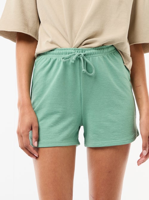 Short corto in cotone tinta unita con coulisse - Kiabi