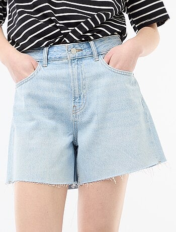 Short corto in denim a vita alta