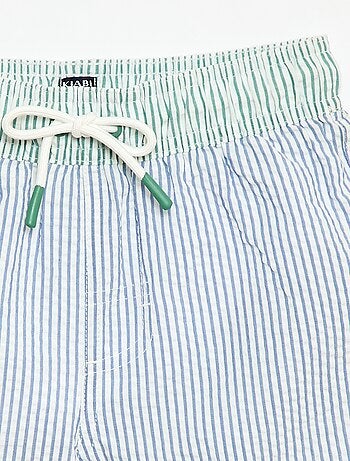Short da bagno a righe con coulisse