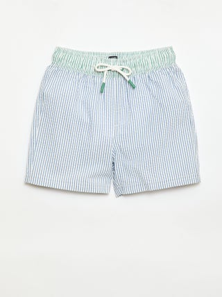 Short da bagno a righe con coulisse