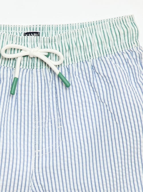 Short da bagno a righe con coulisse - Kiabi