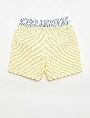 Short da bagno a righe con coulisse