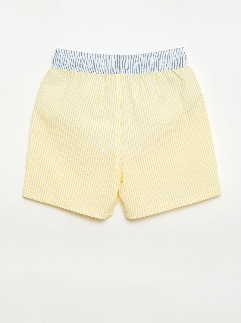 Short da bagno a righe con coulisse Giallo - Kiabi