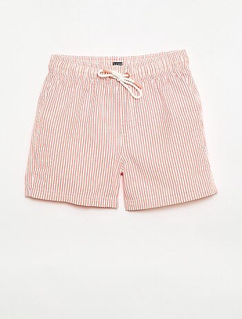 Short da bagno a righe con coulisse