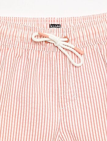 Short da bagno a righe con coulisse