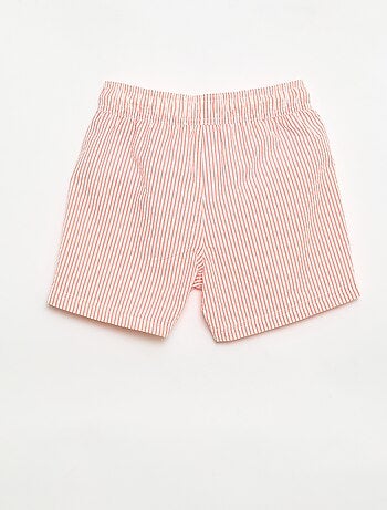 Short da bagno a righe con coulisse