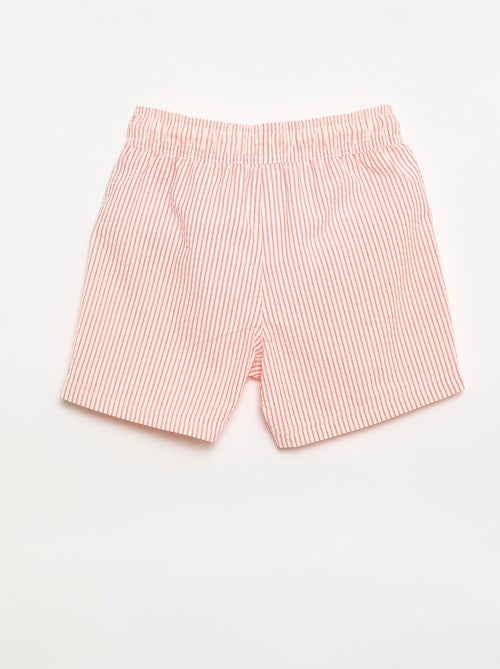 Short da bagno a righe con coulisse - Kiabi