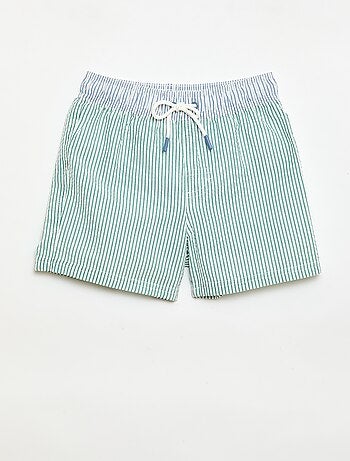 Short da bagno a righe con coulisse