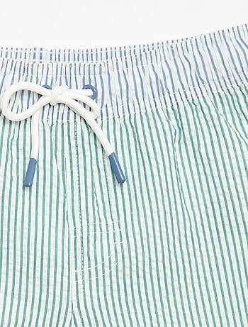 Short da bagno a righe con coulisse