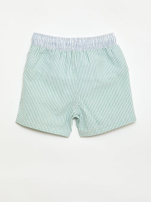Short da bagno a righe con coulisse - Kiabi