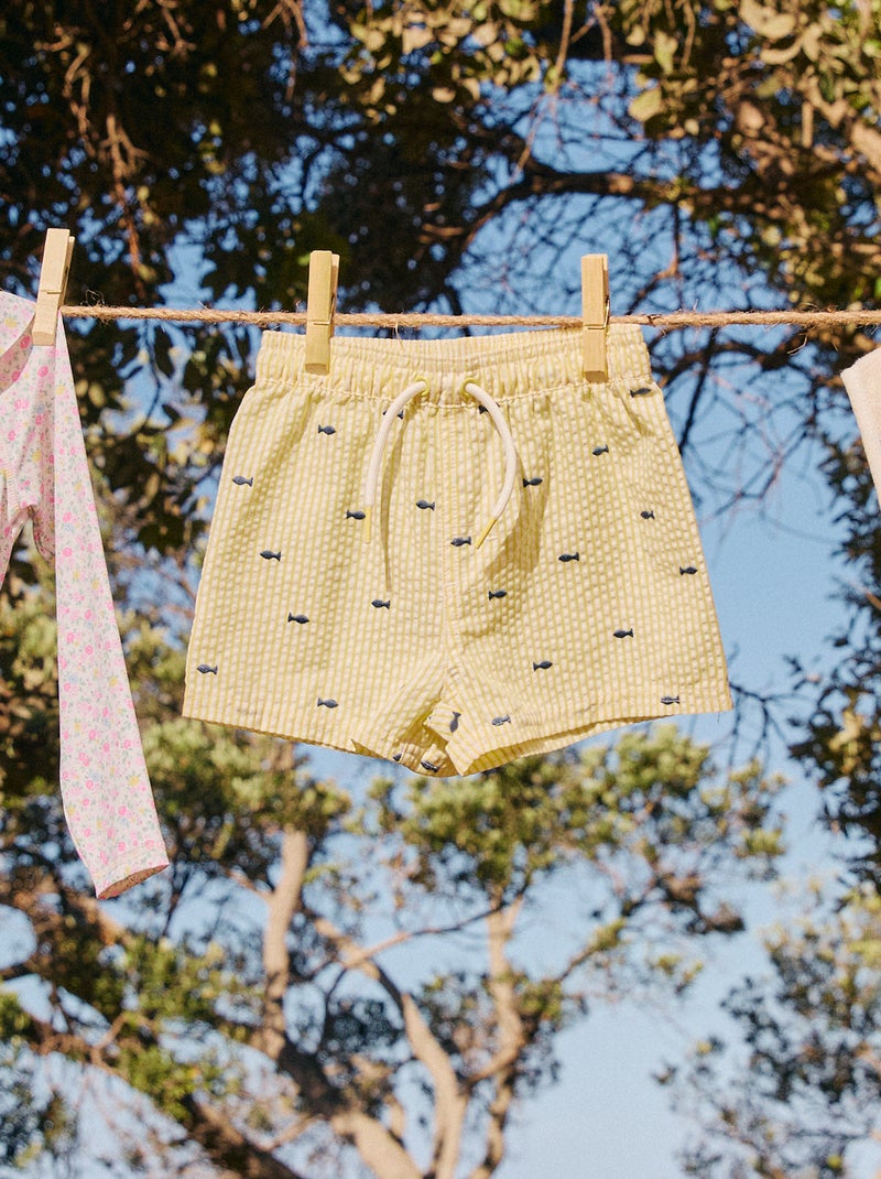 Short da bagno fantasia Giallo - Kiabi