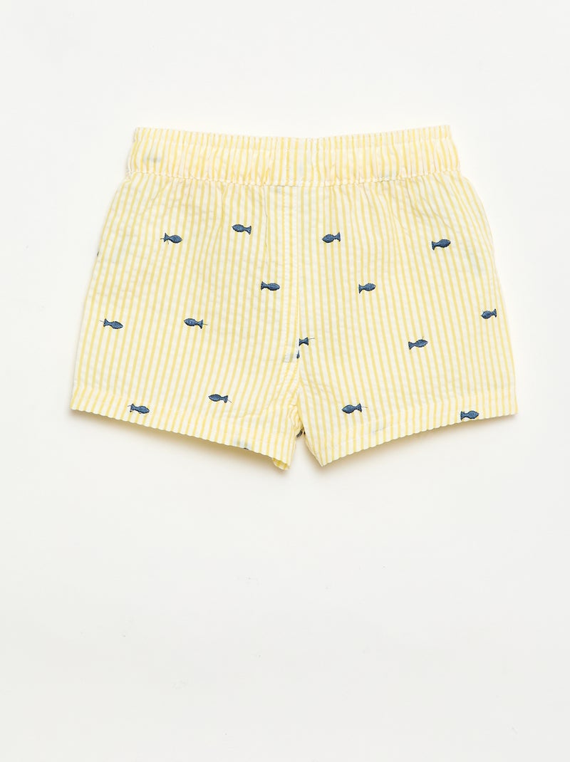 Short da bagno fantasia Giallo - Kiabi