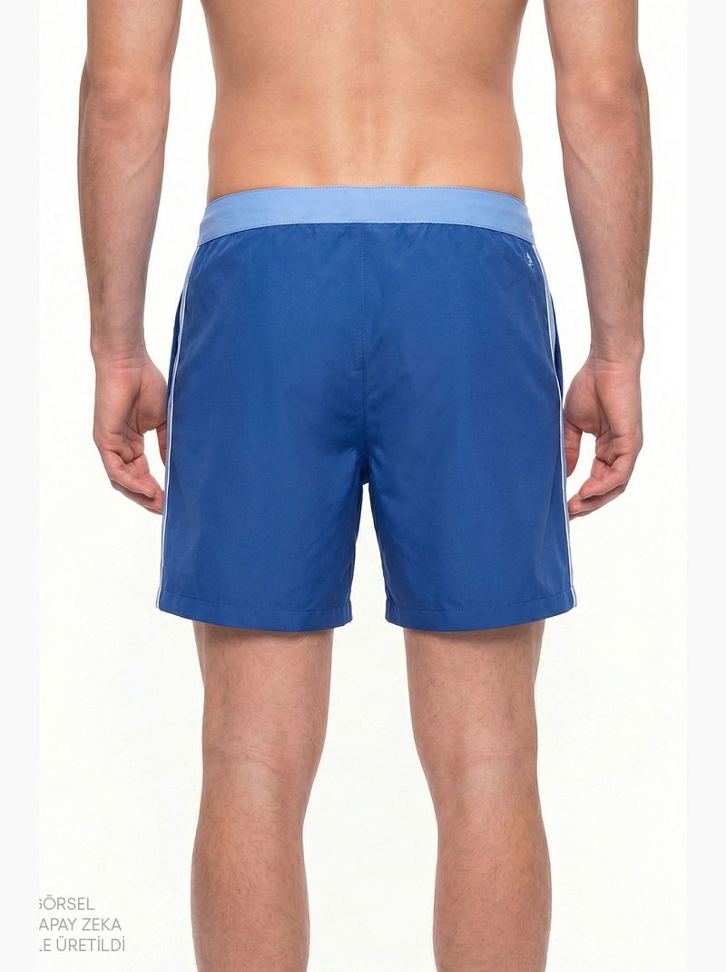 Short da bagno uomo con bordino sottile penti Blu cobalto - Kiabi