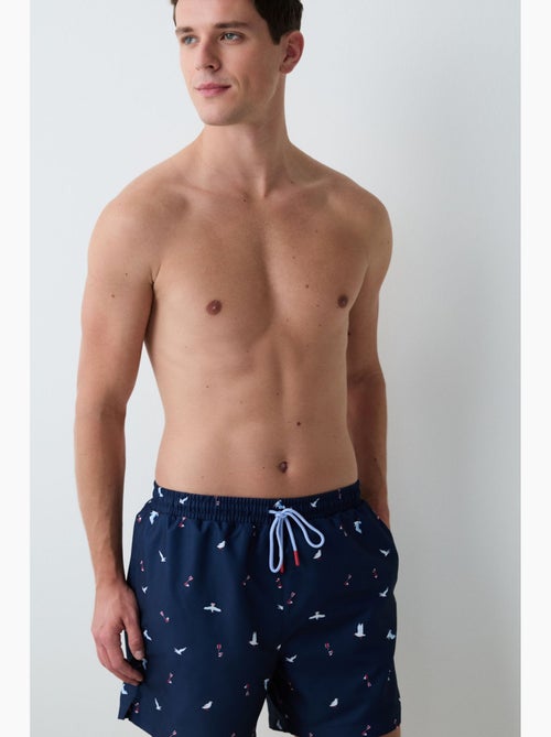 Short da bagno uomo seagull a vita media penti - Kiabi Short da bagno uomo seagull a vita media penti - Kiabi