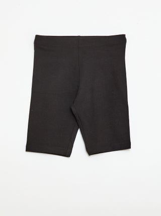 Short da ciclista in jersey di cotone tinta unita